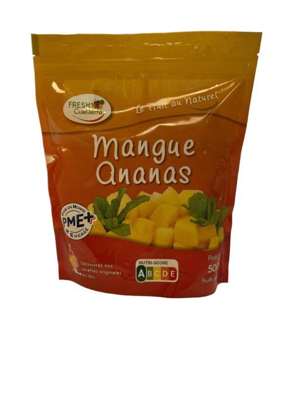 Mélange mangue & ananas surgelés – 100% naturel - Sachet 500g