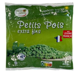 Petits pois extra-fins surgelés – 100% naturels – Origine France