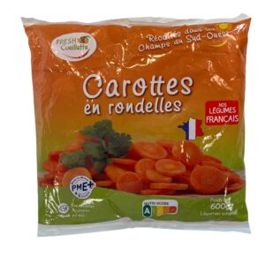 Carottes en rondelles surgelées - 100% naturelles - Origine France