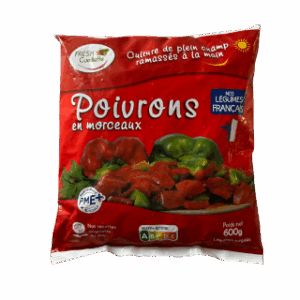 Poivrons rouges & verts en morceaux surgelés – 100% naturel – Origine France
