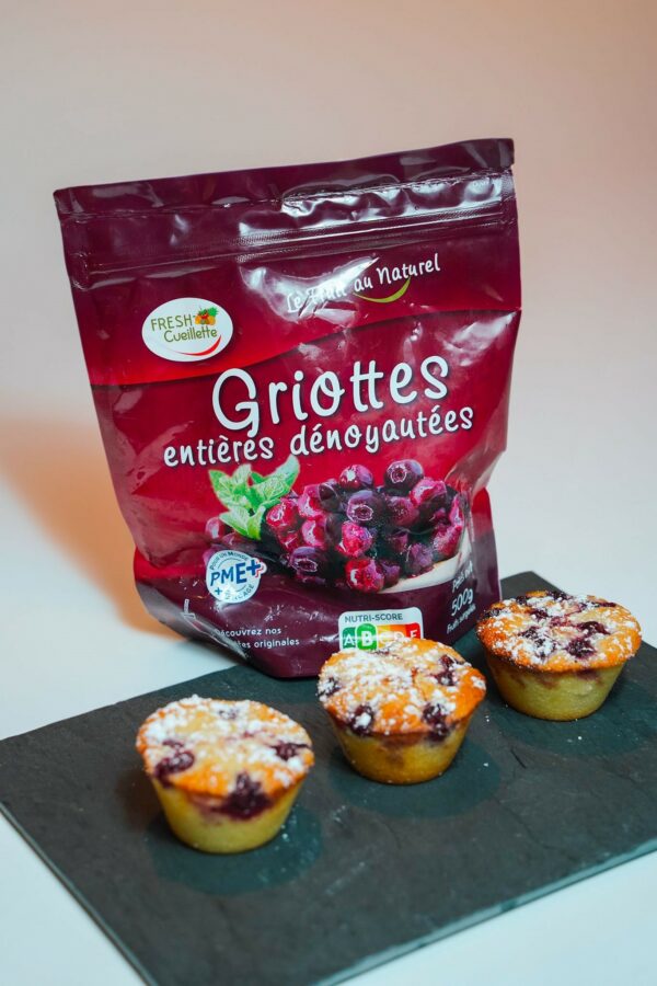 Griottes surgelées dénoyautées – 100% naturelles - Sachet 500g – Image 2