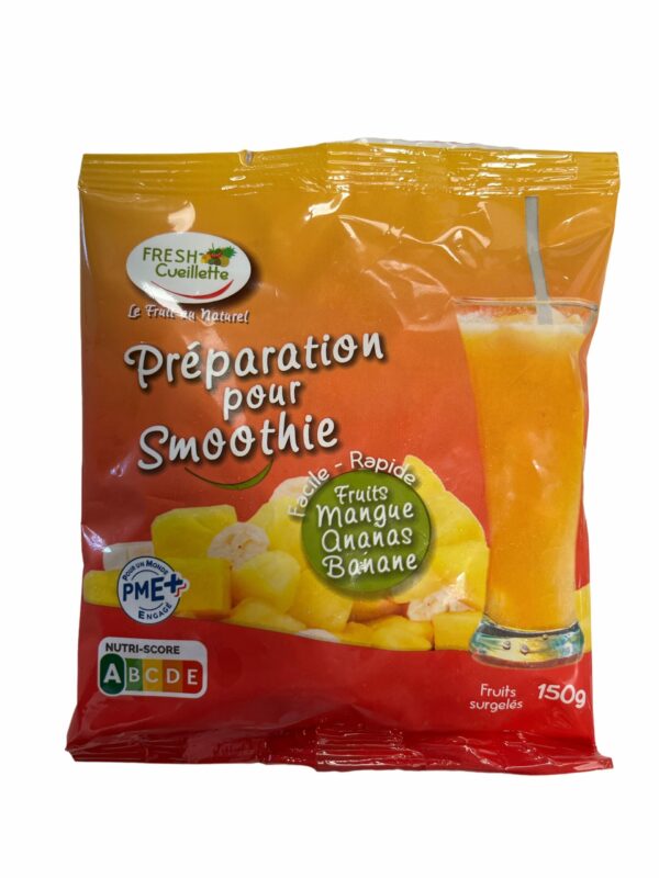 Smoothie prêt à mixer fruits jaunes - 100% naturel – Sachet 150g