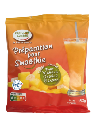 Smoothie prêt à mixer fruits jaunes - Sachet 150g
