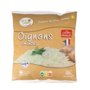 Oignons émincés surgelés - Sachet 600g