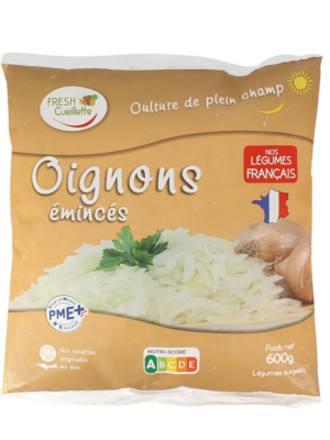 Oignons émincés surgelés - Sachet 600g