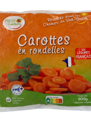 Carottes en rondelles surgelées - Origine France