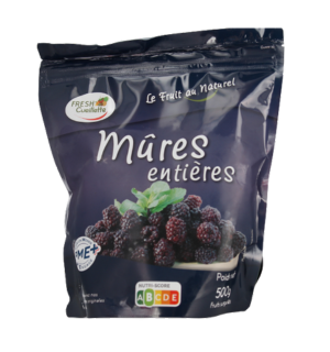 Mûres surgelées entières – 100% naturelles - Sachet  500g