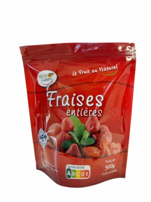 Fraises surgelées 100% naturelles – Sachet 500g