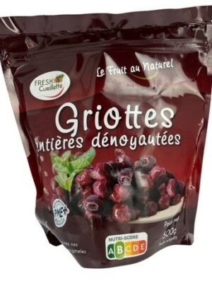 Griottes surgelées dénoyautées – 100% naturelles - Sachet 500g